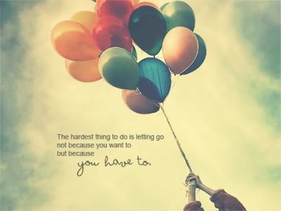 Letting go to be happy