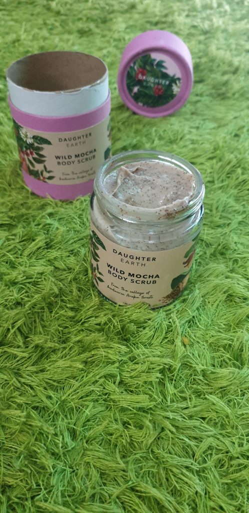 Using Daughter Earth products in my daily skin care regime , Wild Mocha Body Scrub